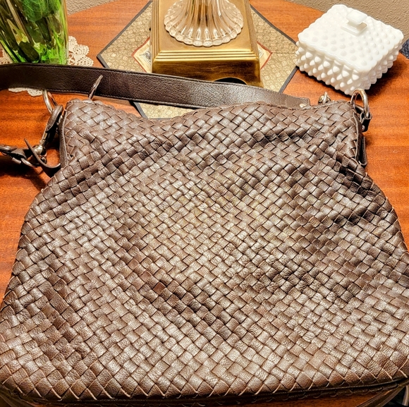 Nuovedive Woven Italian Leather Satchel - Picture 2 of 9